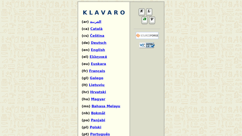 Klavaro Landing Page
