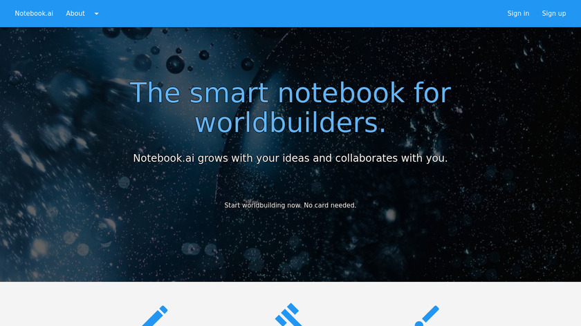 Notebook.ai Landing Page