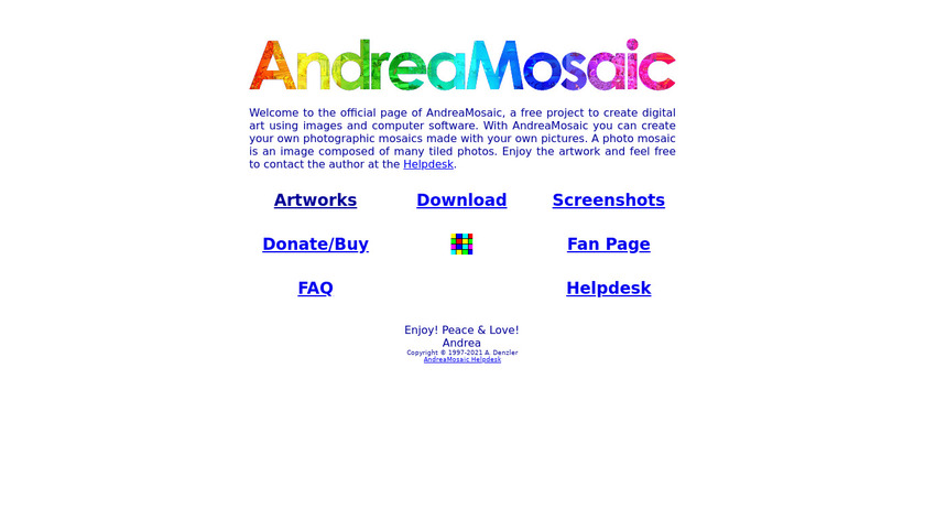 AndreaMosaic Landing Page