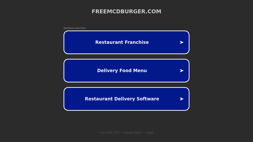 Free McDonald's burger! Landing Page