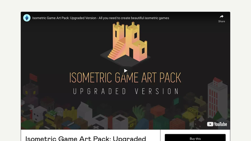 Isometric Game Art Pack Landing Page