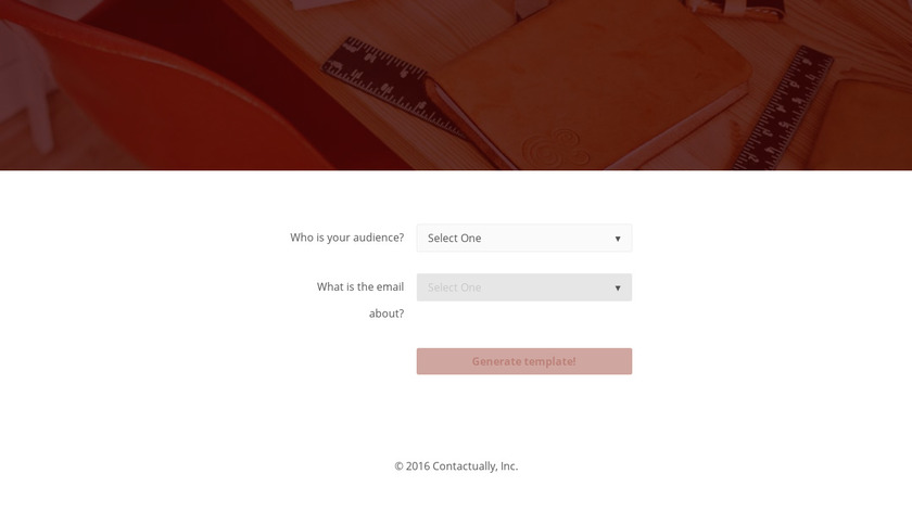 Email Template Generator Landing Page
