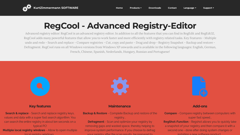 RegCool Landing Page