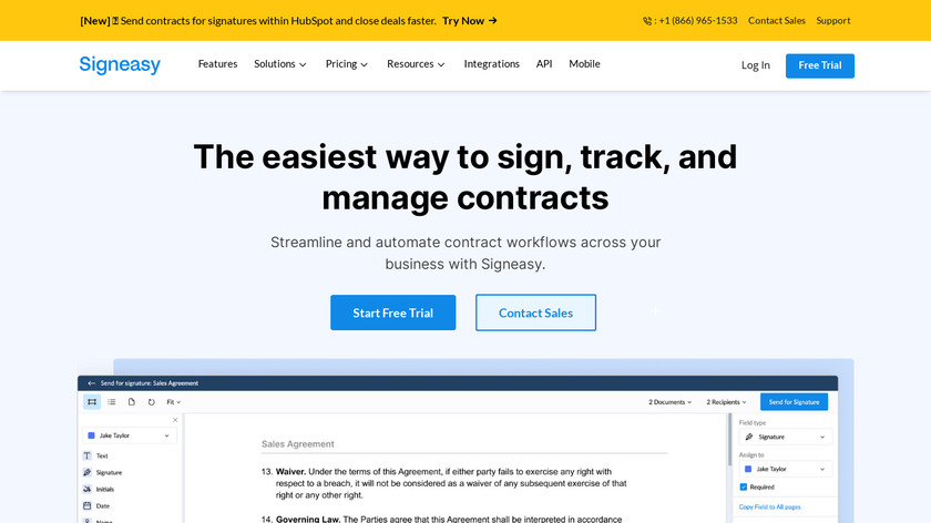 SignEasy Landing Page