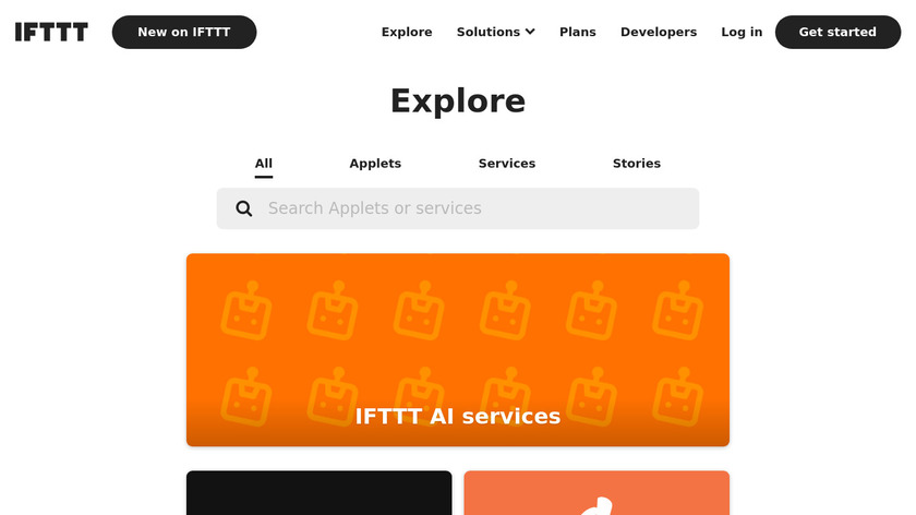 ifttt Landing Page