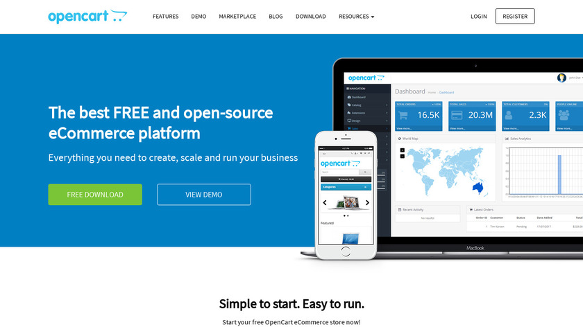 OpenCart Landing Page
