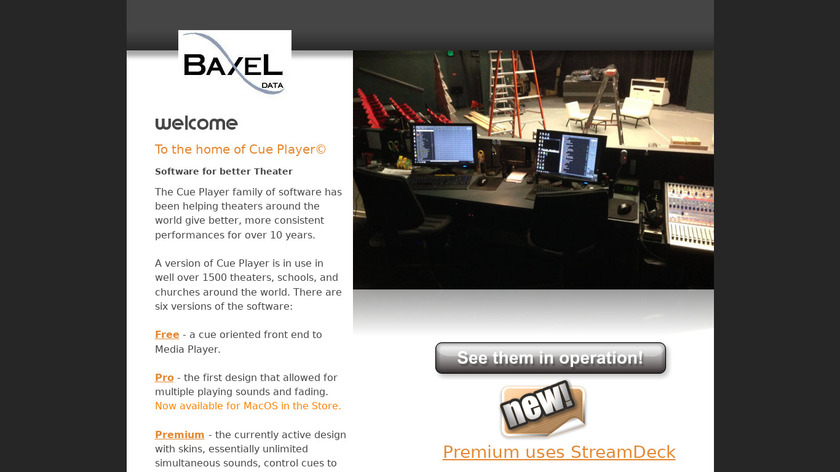Cue Player Landing Page