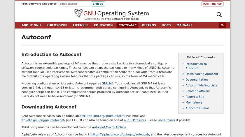 Autoconf Landing Page
