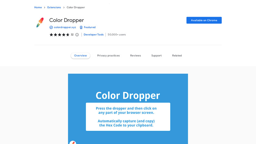 Color Dropper Landing Page