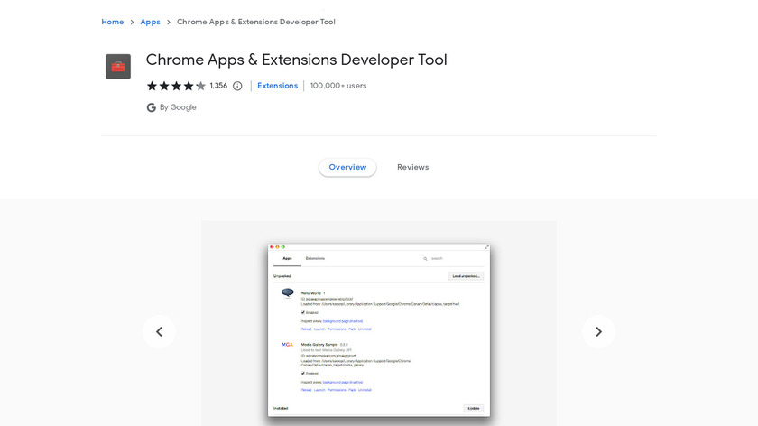 Chrome Developer Tool Landing Page