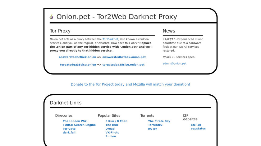 Onion.pet Landing Page