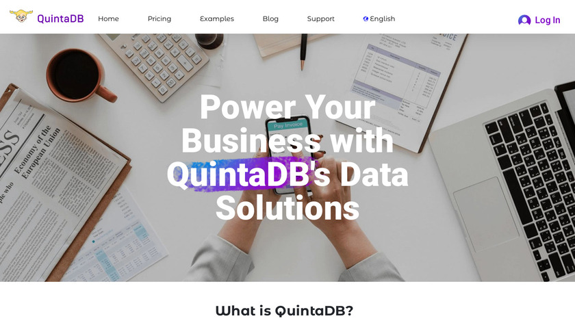 QuintaDB Landing Page