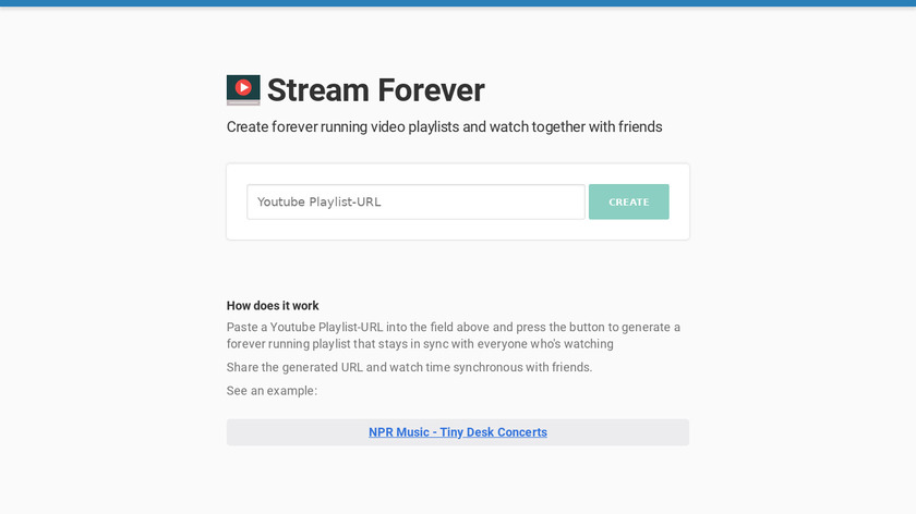 StreamForever Landing Page