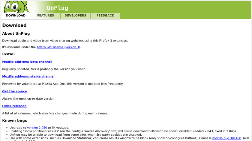UnPlug Landing Page