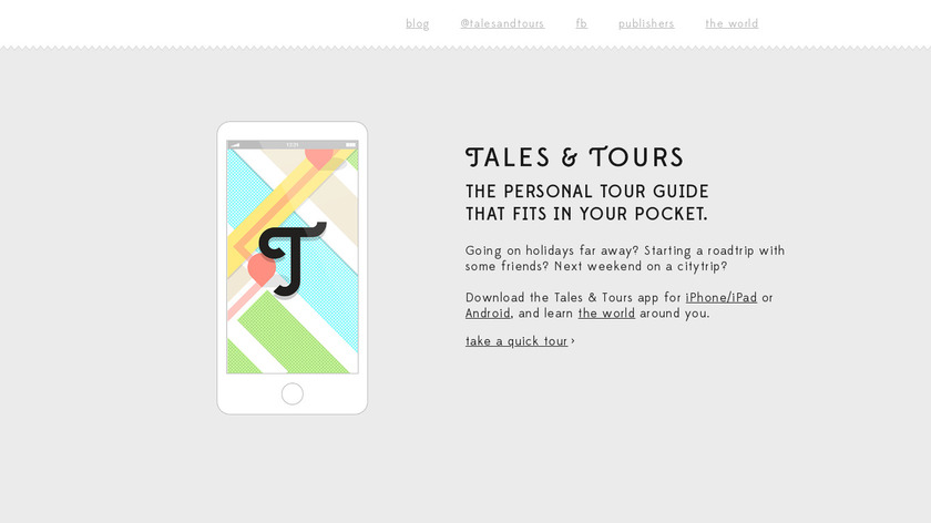 Tales & Tours Landing Page