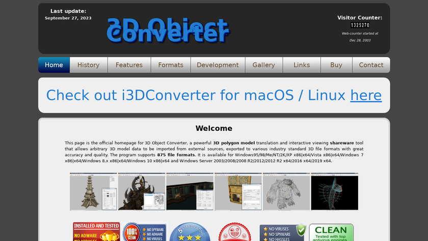 3D Object Converter Landing Page