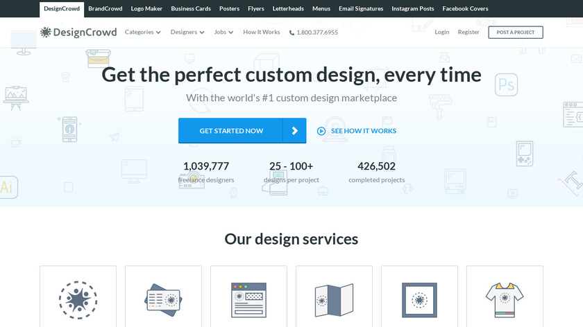 DesignCrowd Landing Page