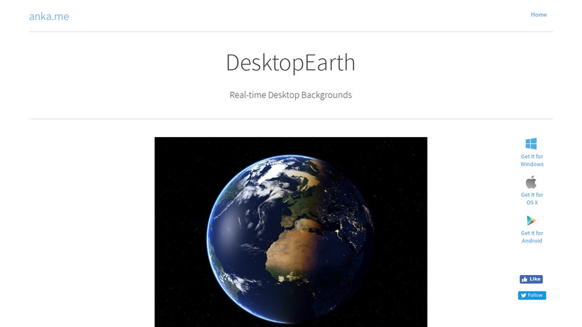 Desktop Earth Landing Page