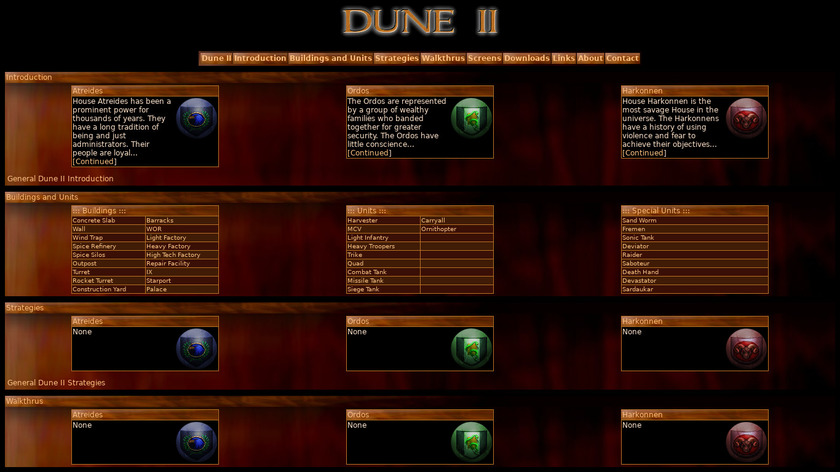 Dune Landing Page