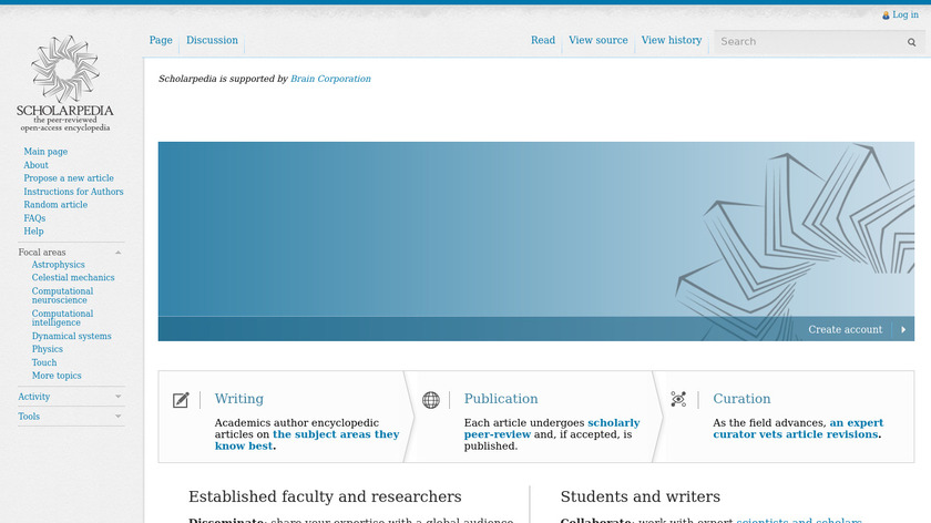 Scholarpedia Landing Page