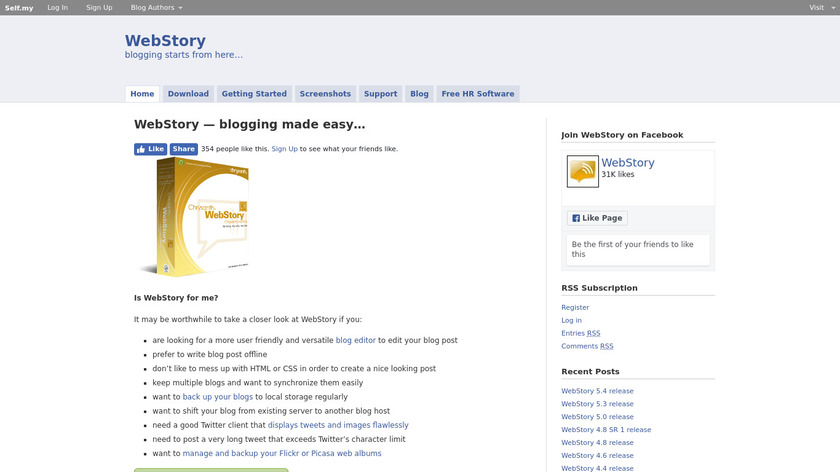 WebStory Landing Page