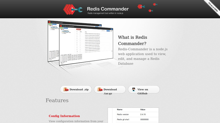 Redis Commander Landing Page