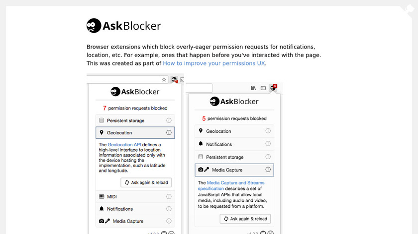 AskBlocker Landing Page