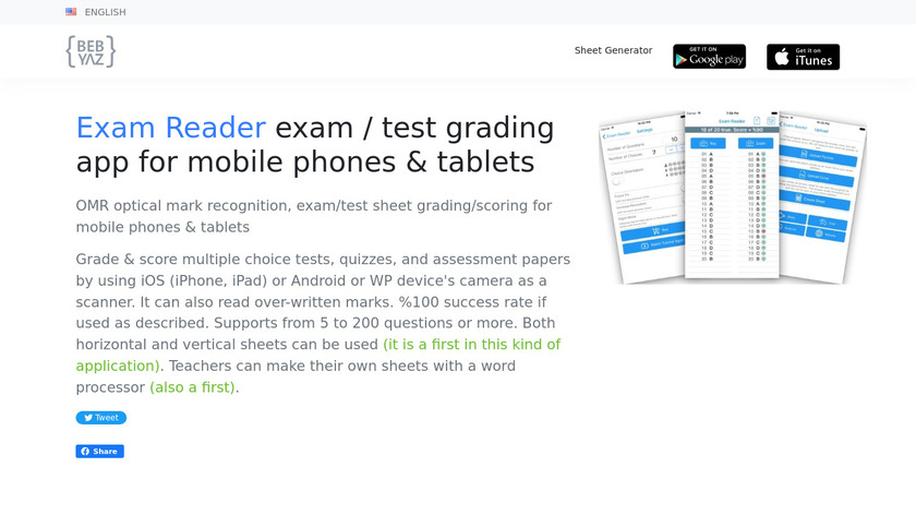 Exam Reader Landing Page