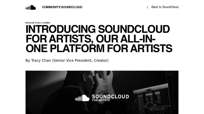Podcasting on SoundCloud Landing Page