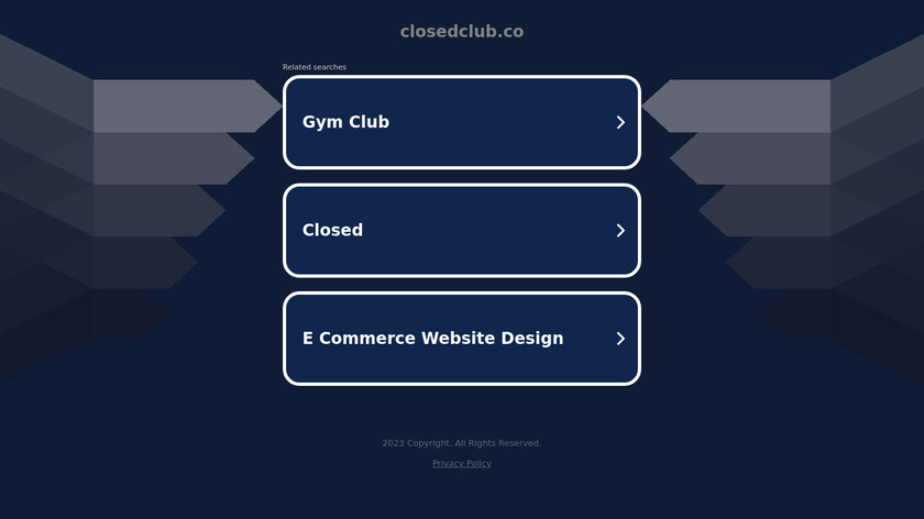 Closed Club Landing Page