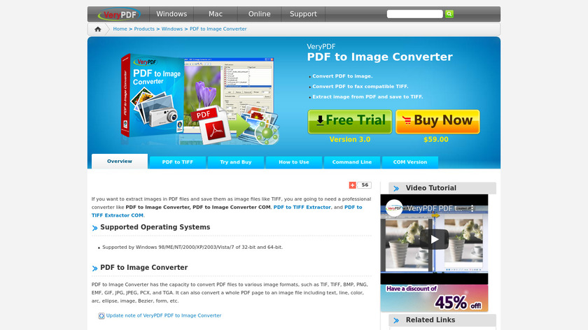 PDF To Image Converter Landing Page
