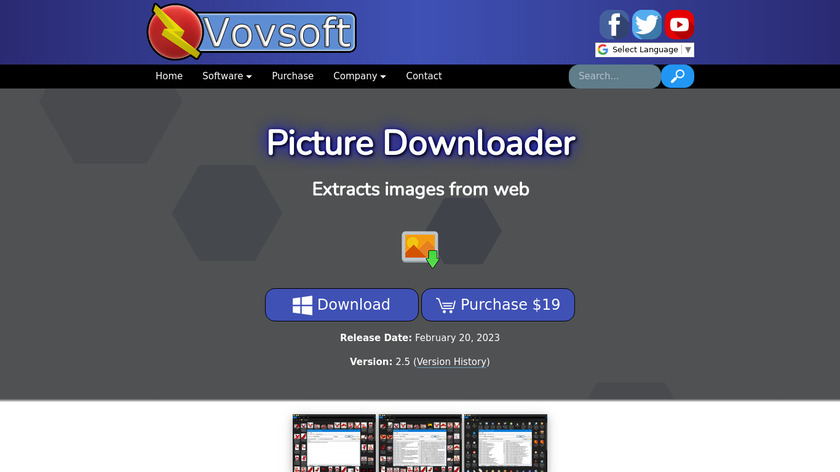 Vov Picture Downloader Landing Page