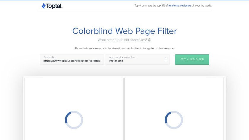 Colorblind Web Page Filter Landing Page