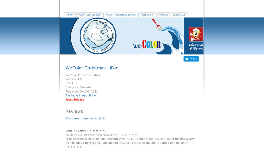 WeColor Christmas Landing Page