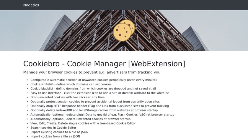 Cookiebro Landing Page