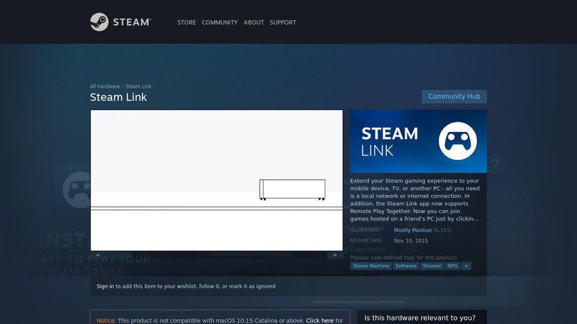 Steam Link Landing Page