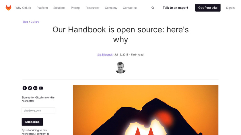 GitLab Employee Handbook Landing Page