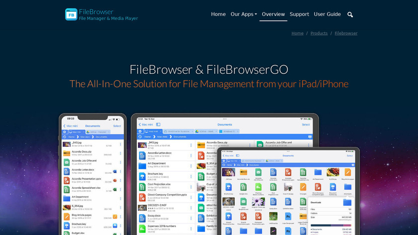 FileBrowser Landing Page
