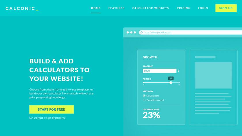 CALCONIC_ Landing Page