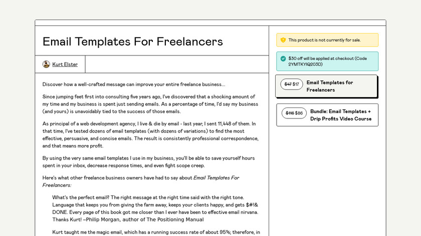 Email Templates For Freelancers Landing Page