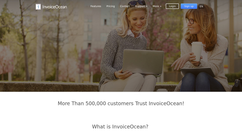 InvoiceOcean Landing Page