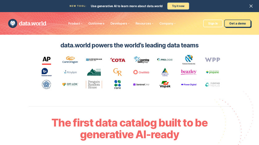 data.world Landing Page