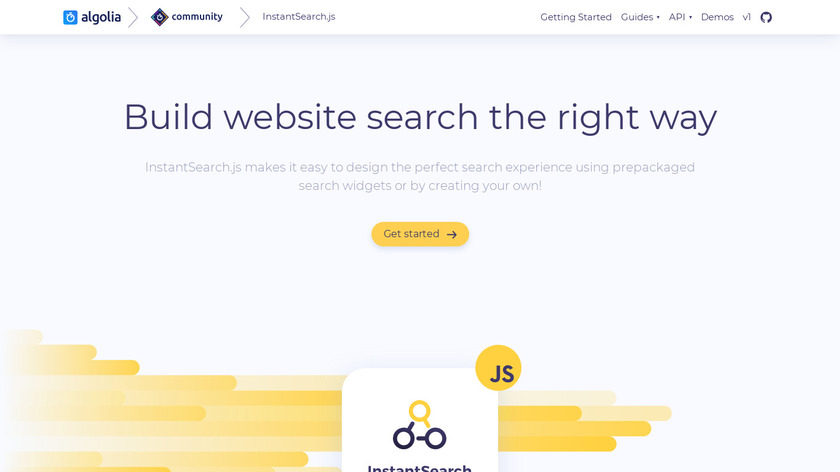 instantsearch.js by Algolia Landing Page