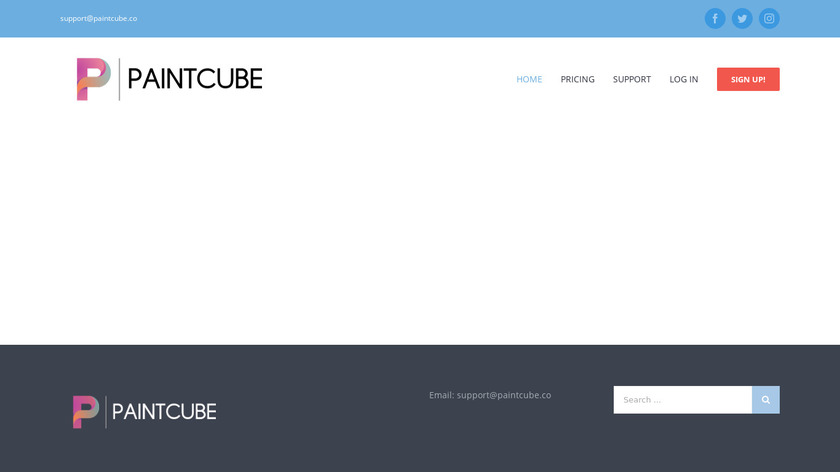 PaintCube Landing Page