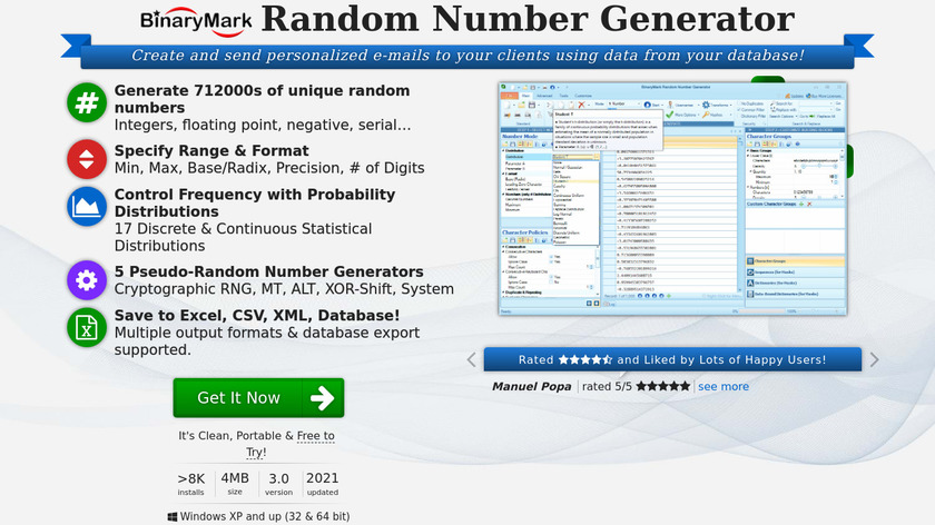 Random Number Generator Landing Page