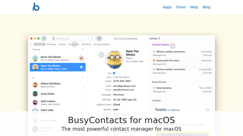 BusyContacts Landing Page