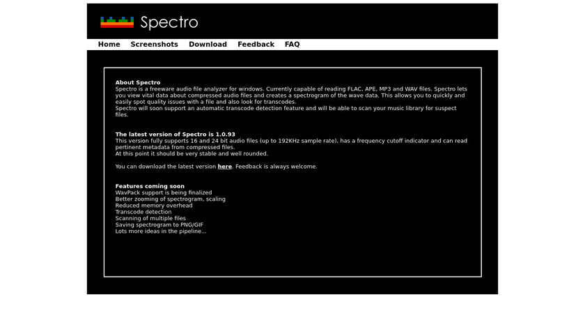 Spectro Landing Page