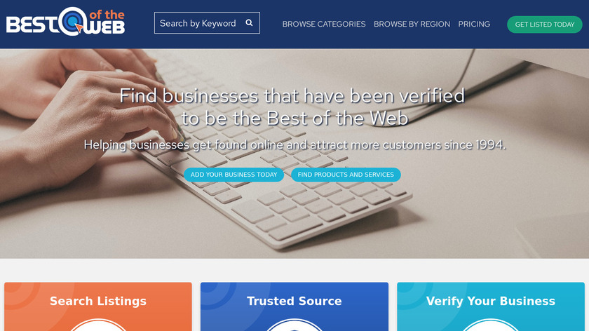 Best of the Web Directory Landing Page