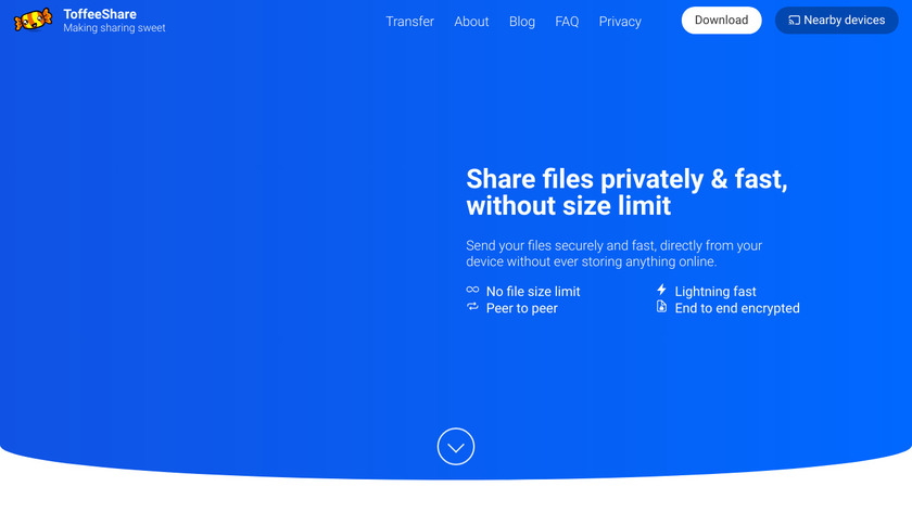 ToffeeShare Landing Page
