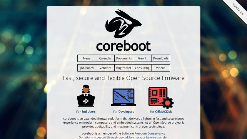 coreboot Landing Page